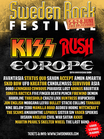 sweden rock festival poster